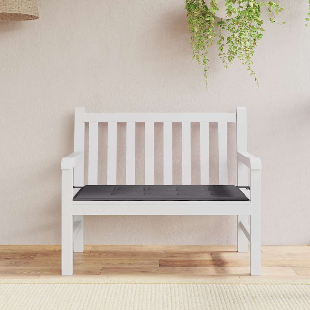 Bänkdyna för trädgården antracit 120x50x3 cm oxfordtyg