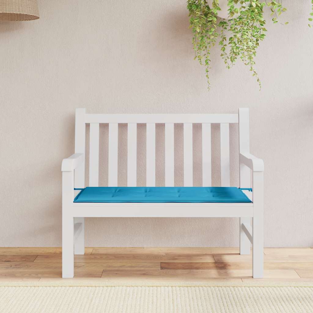 Bänkdyna för trädgården blå 120x50x3 cm oxfordtyg