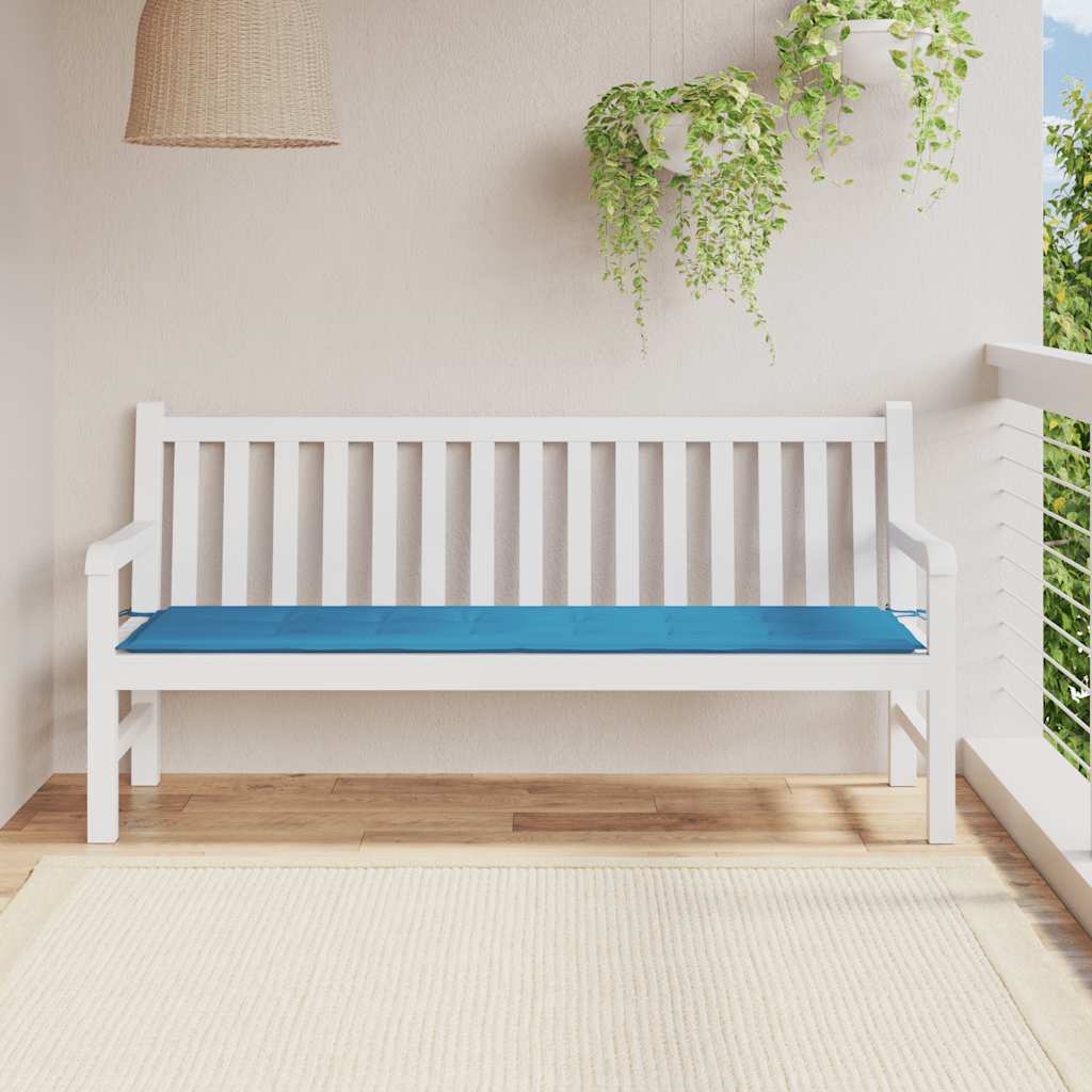 Bänkdyna för trädgården blå 180x50x3 cm oxfordtyg