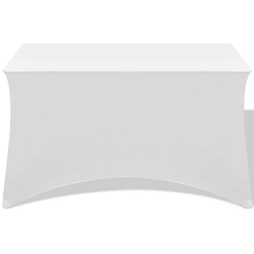 Bordsöverdrag stretch 2 st vit 183x76x74 cm