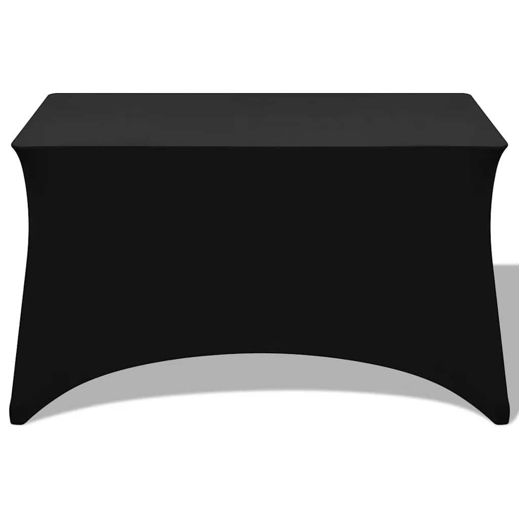 Bordsöverdrag stretch 2 st svart 243x76x74 cm