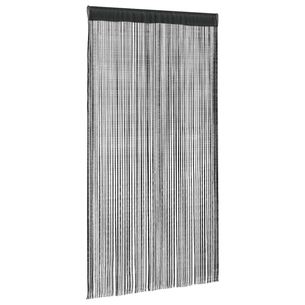 Trådgardiner 2 st 140x250 cm svart