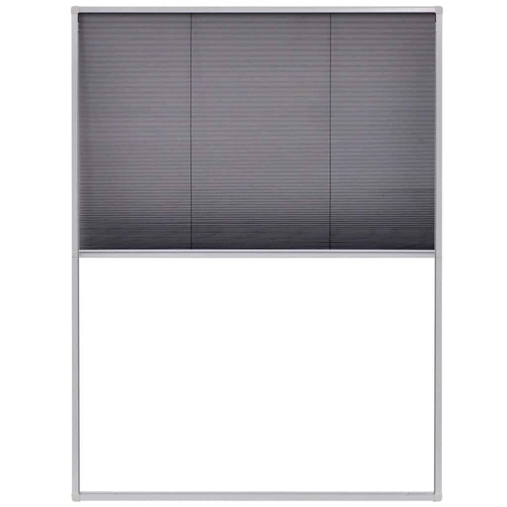 Plisserat insektsnät för fönster 60x80 cm aluminium