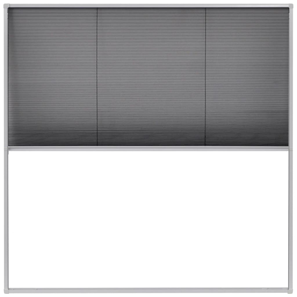 Plisserat insektsnät för fönster 120x120 cm aluminium