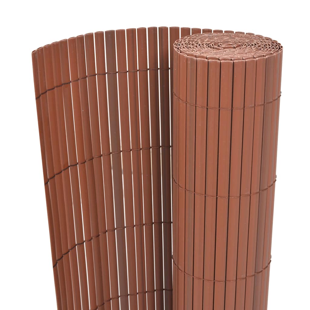 Trädgårdsstängsel Brun 150 x 300 cm PVC