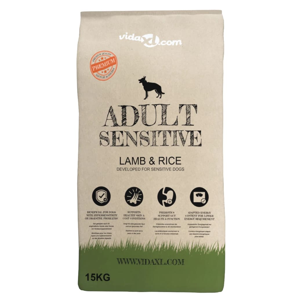 Premium Hundmat torr Adult Sensitive Lamb & Rice 15 kg