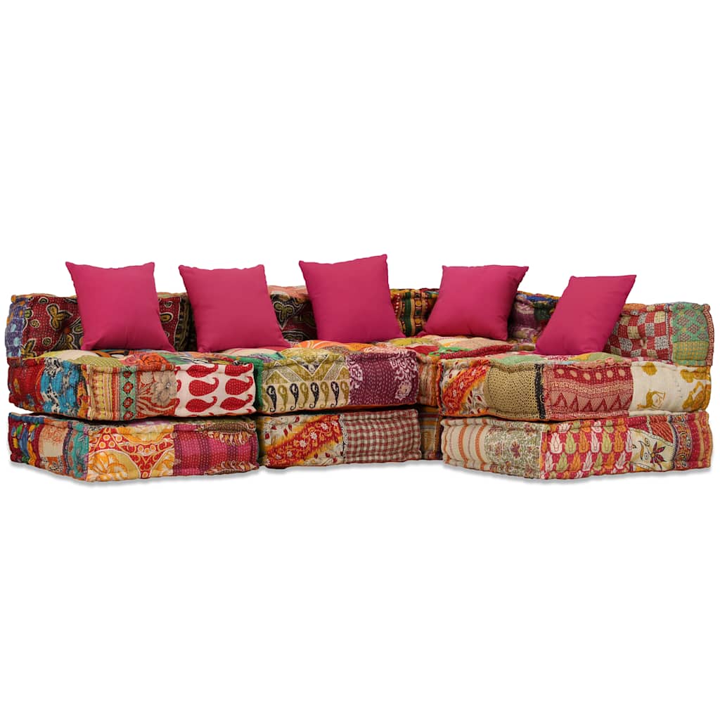 Modulpuff 4-sits lappad tyg