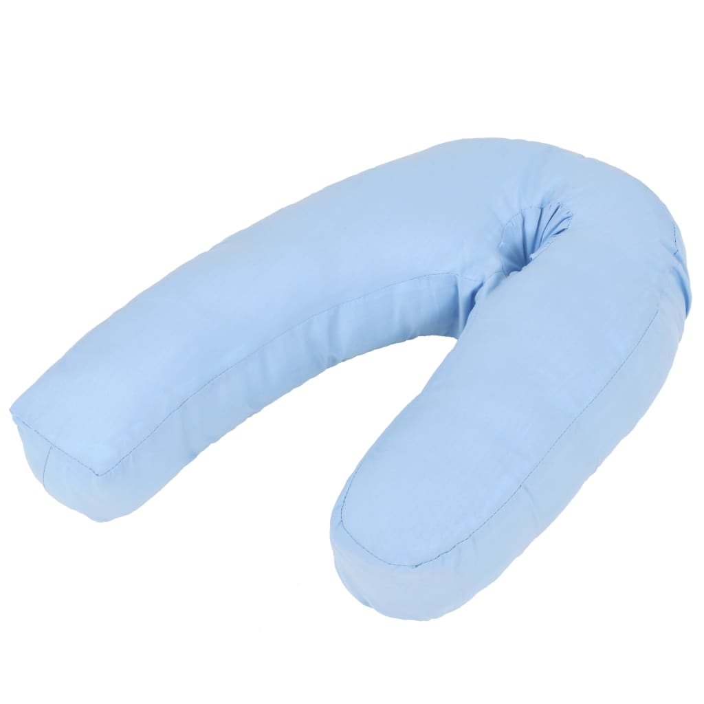 J-formad gravidkudde 54x(36-43) cm blå