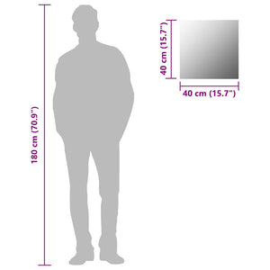 Väggspegel fyrkantig 40x40 cm glas