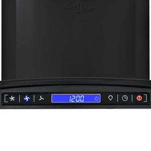 Väggmonterad köksfläkt rostfritt stål 756 m³/h 60 cm svart