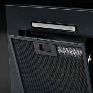 Väggmonterad köksfläkt rostfritt stål 756 m³/h 60 cm svart