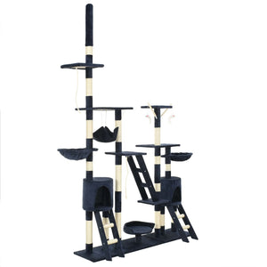 Katträd med klöspelare i sisal 230-250 cm blå