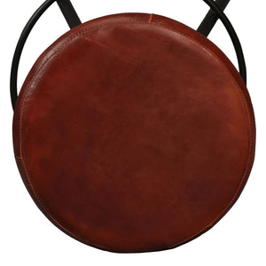 Barmöbler 5 delar massiv akacia och äkta läder