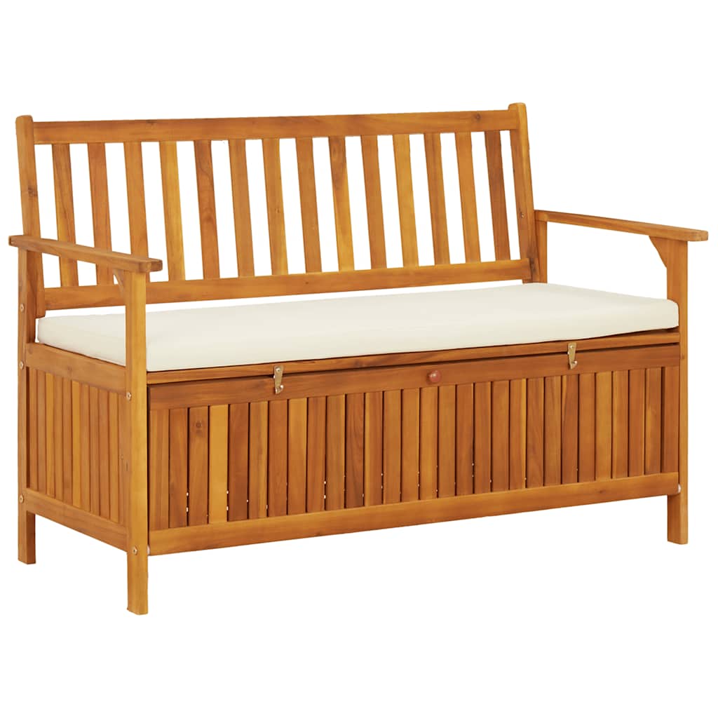 Förvaringsbänk för trädgården akaciaträ 120x63x84 cm