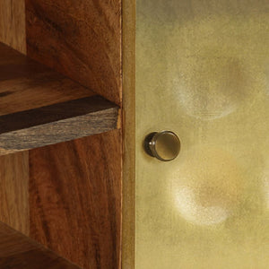 TV-bänk massivt mangoträ 120x30x45 cm