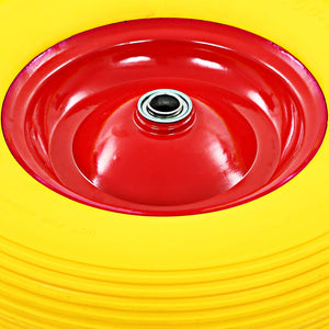 Skottkärrehjul med axel massiv PU 4.00-8 390 mm