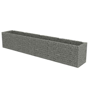 Planteringsgabion upphöjd galvaniserat stål 540x90x100 cm