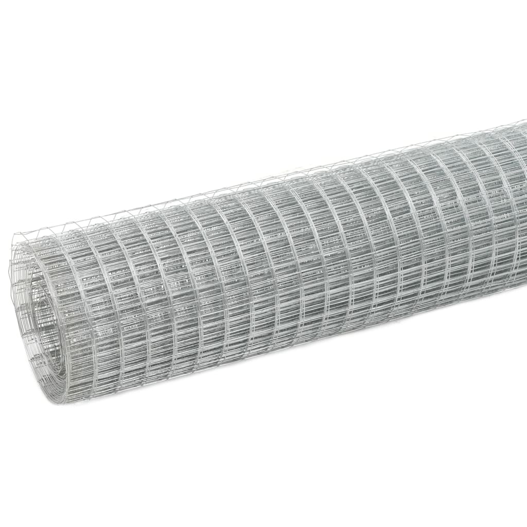 Hönsnät galvaniserat stål 10x1,5 m silver
