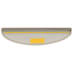 Trappmattor 15 st 56x17x3 cm taupe halvrunda