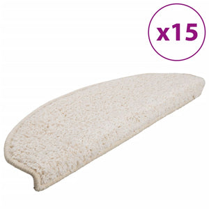 Trappmattor 15 st 65x21x4 cm vita halvrunda stora