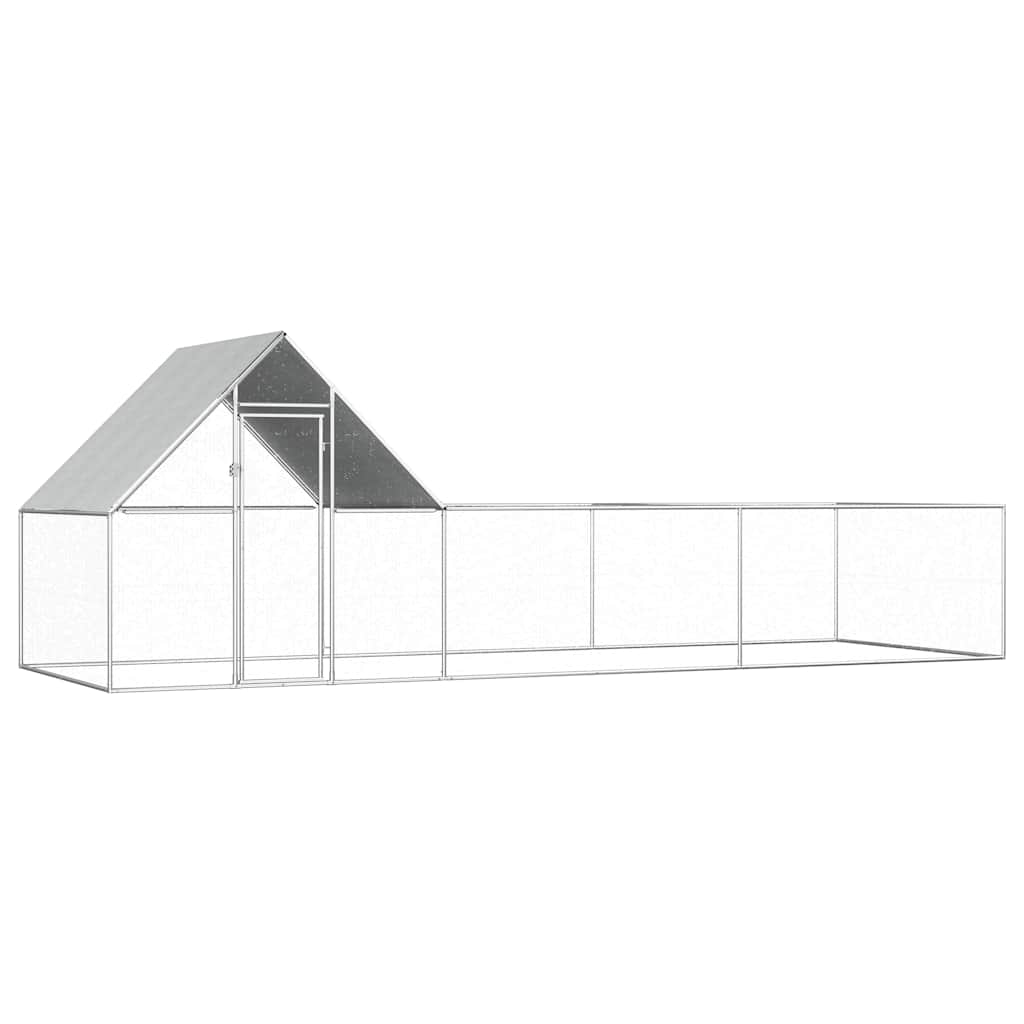 Hönsbur 6x2x2 m galvaniserat stål