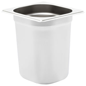 Gastronormkantiner 8 st GN 1/6 200 mm rostfritt stål
