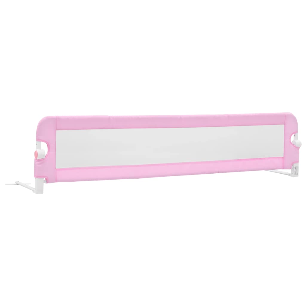 Sängskena för barn rosa 180x42 cm polyester