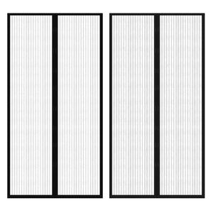 Insektsnät till dörr 210 x 100 cm 2 st magnet svart