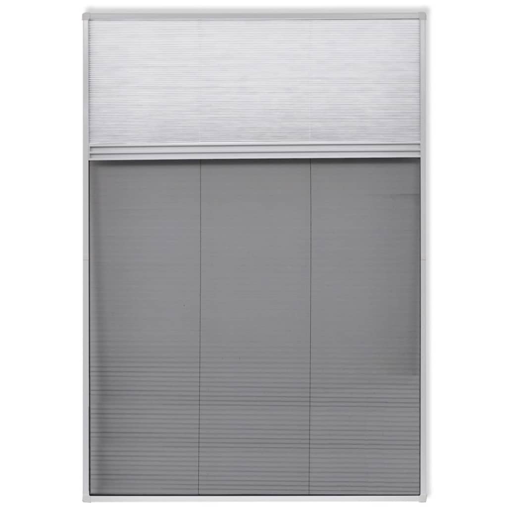 Insektsnät plissé till fönster 160 x 80 cm med solskydd