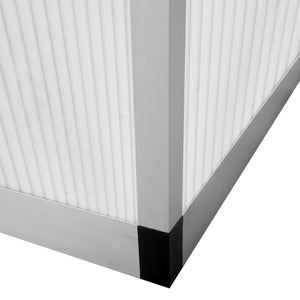 Växthus i förstärkt aluminium med basram 4,6 m²