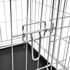 Hopfällbar hundbur L metall