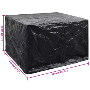 Överdrag till trädgårdsmöbler 8 öljetter 135 x 135 x 90 cm