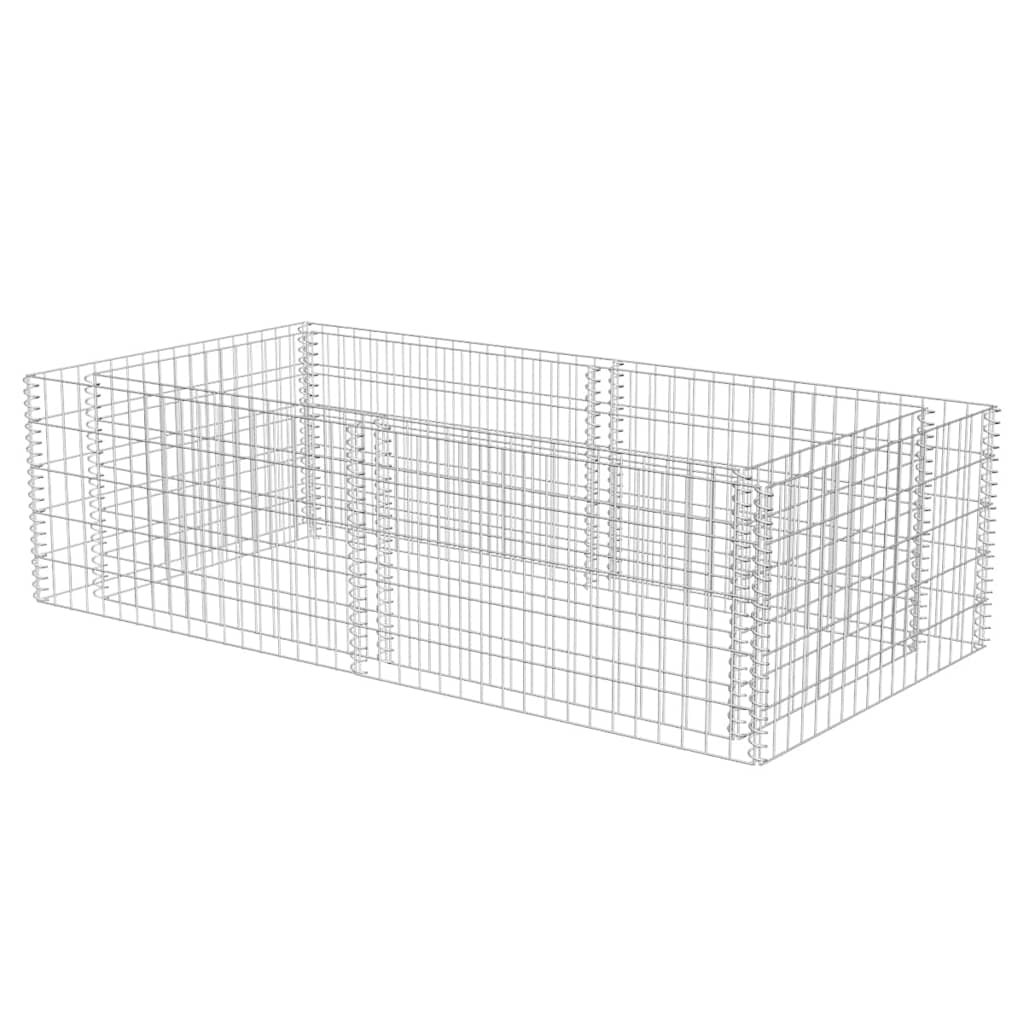 Planteringsgabion galvaniserat stål 180x90x50 cm