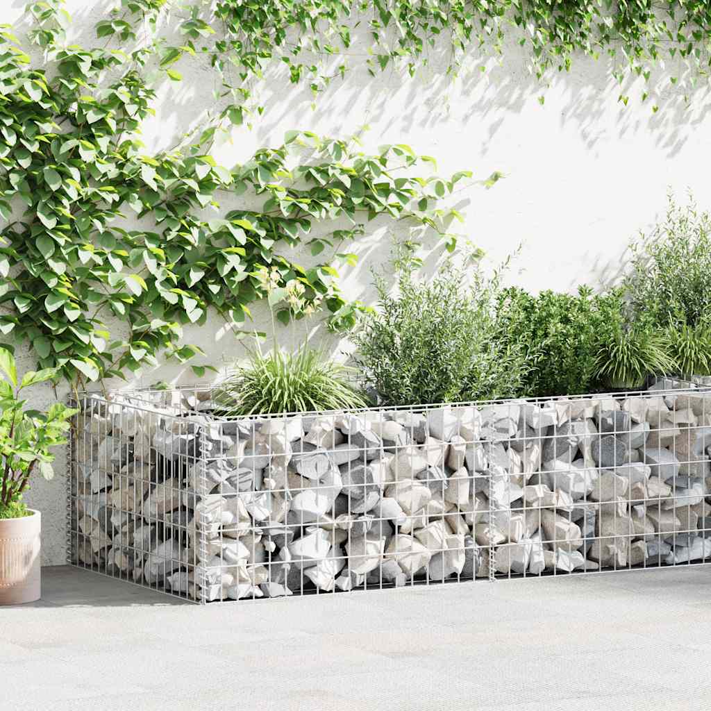 Planteringsgabion galvaniserat stål 180x90x50 cm