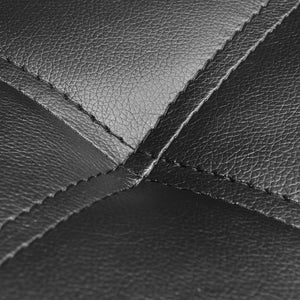 Schäslong med kudde svart konstläder