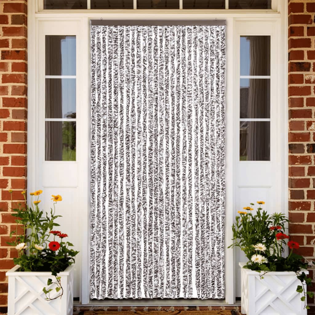Insektsdraperi brun och beige 100x220 cm chenille