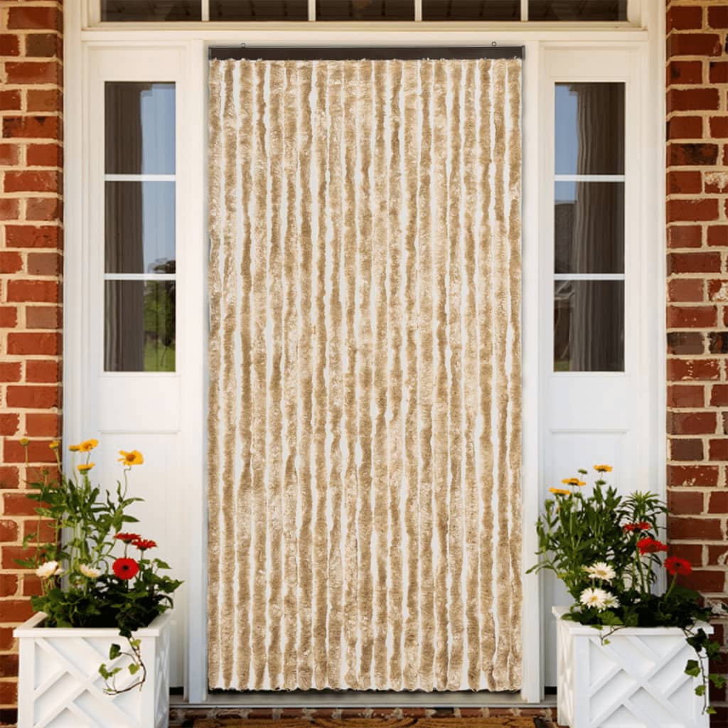 Insektsdraperi beige 90x220 cm chenille
