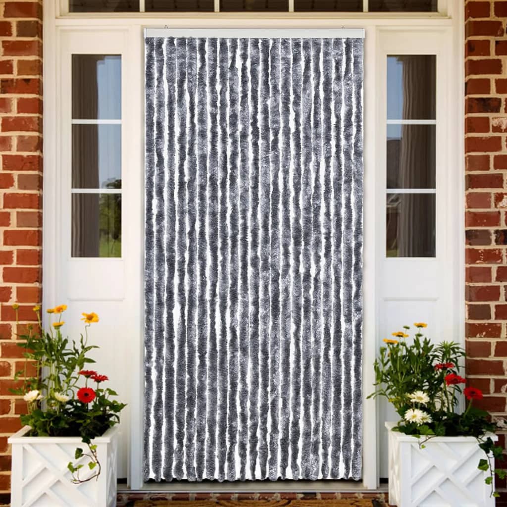 Insektsdraperi silver 90x220 cm chenille