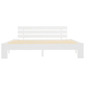 Sängram utan madrass vit 180x200 cm massiv furu