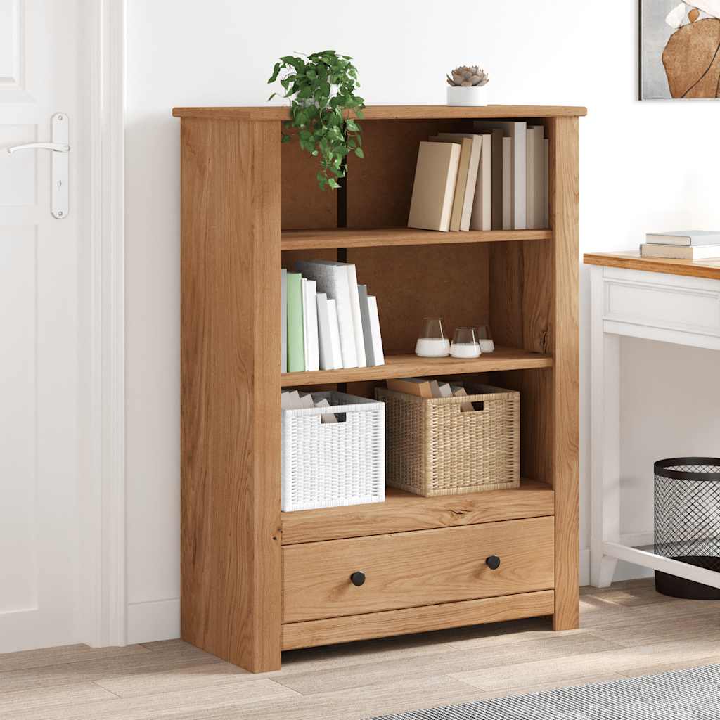 Bokhylla 80x35x110 cm massiv furu panama