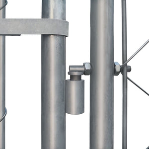 Hundgård för utomhusbruk galvaniserat stål 2x2x1 m