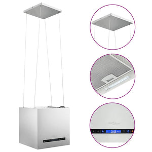 Hängande köksfläkt touchsensor LCD 37 cm rostfritt stål