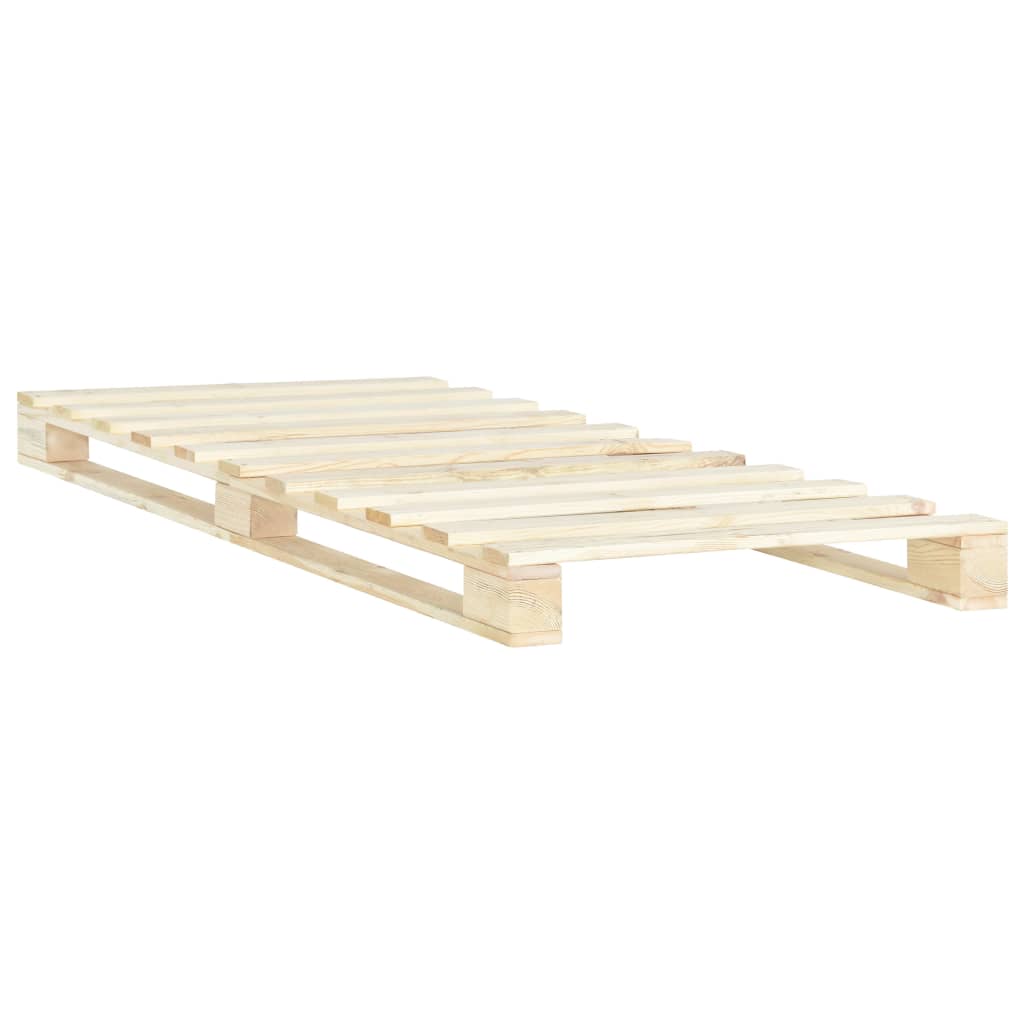 Pallsäng utan madrass massiv furu 100x200 cm