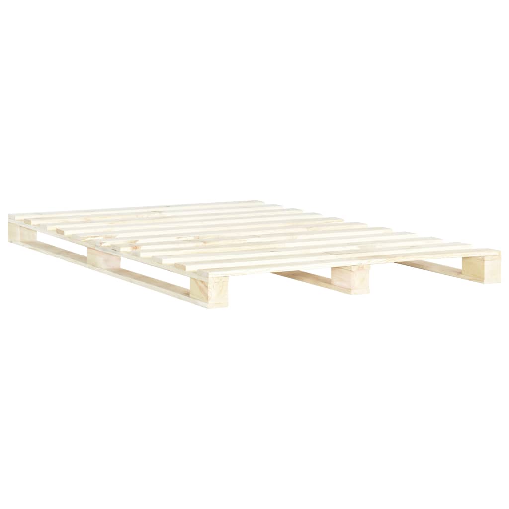 Pallsäng utan madrass 200x200 cm massiv furu