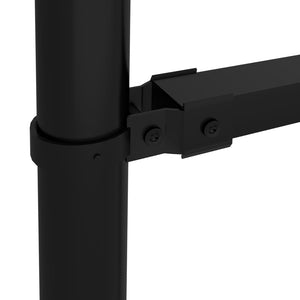 Trädgårdsstaket med spjutspets stål 1603,5x125 cm svart