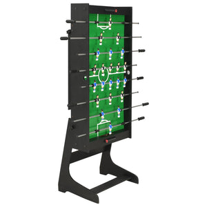 Fotbollsbord hopfällbart 121x61x80 cm svart