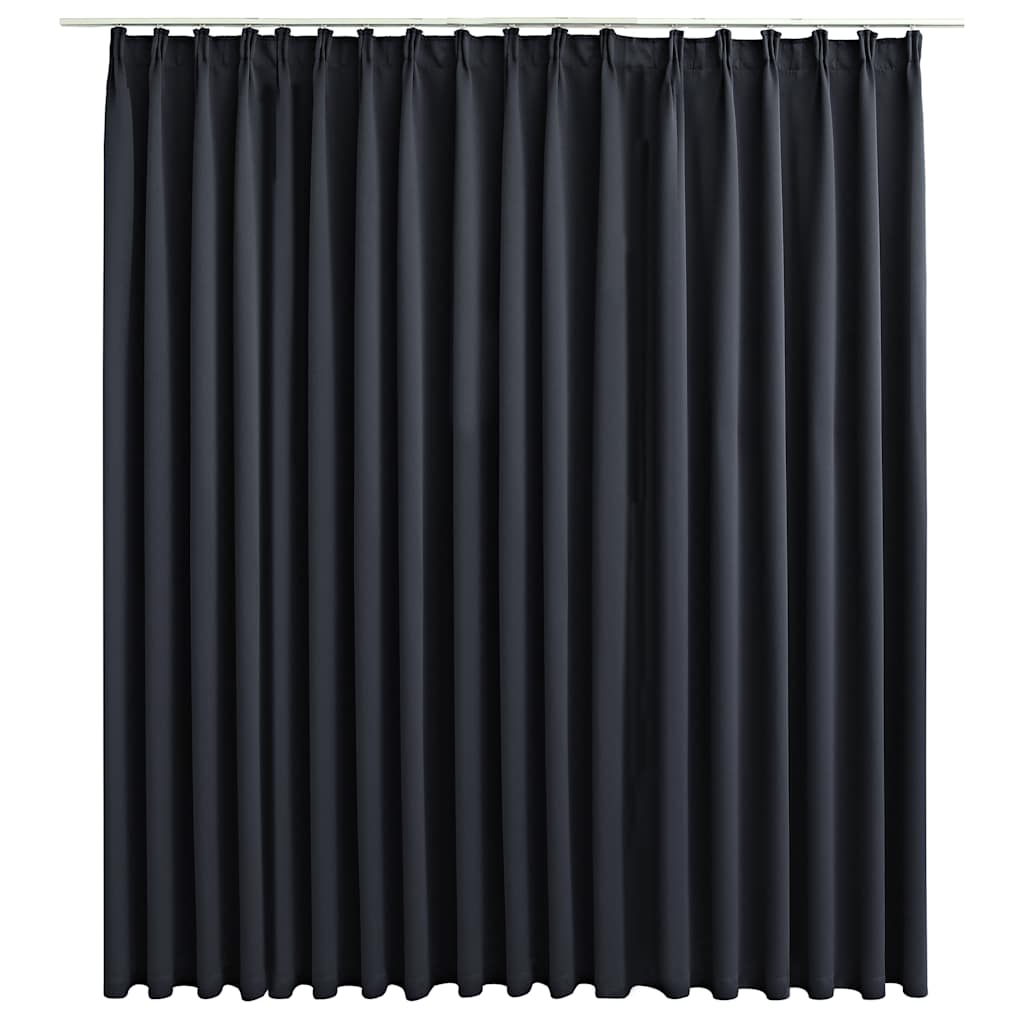 Mörkläggningsgardin med krokar svart 290x245 cm