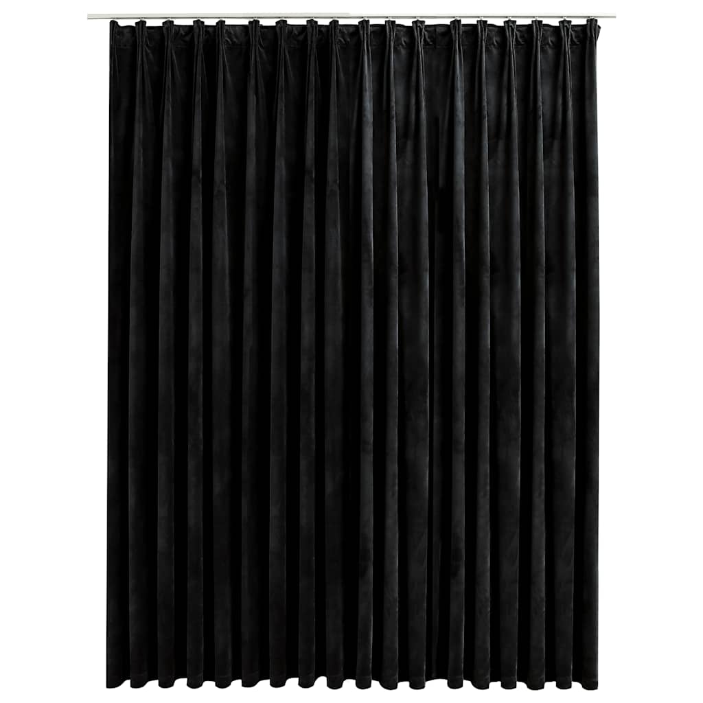 Mörkläggningsgardin med krokar svart 290x245 cm