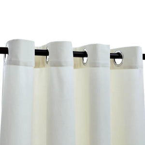 Mörkläggningsgardiner med ringar 2st gräddvit sammet 140x225 cm