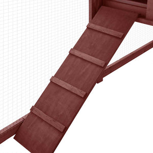 Utebur med inhägnad mocca och vit massivt granträ